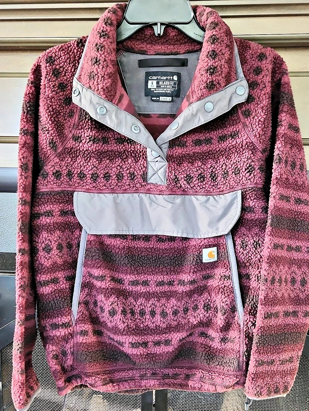 Carhartt Relaxed Fit Full Swing? Patterned Fleece Jacket Small